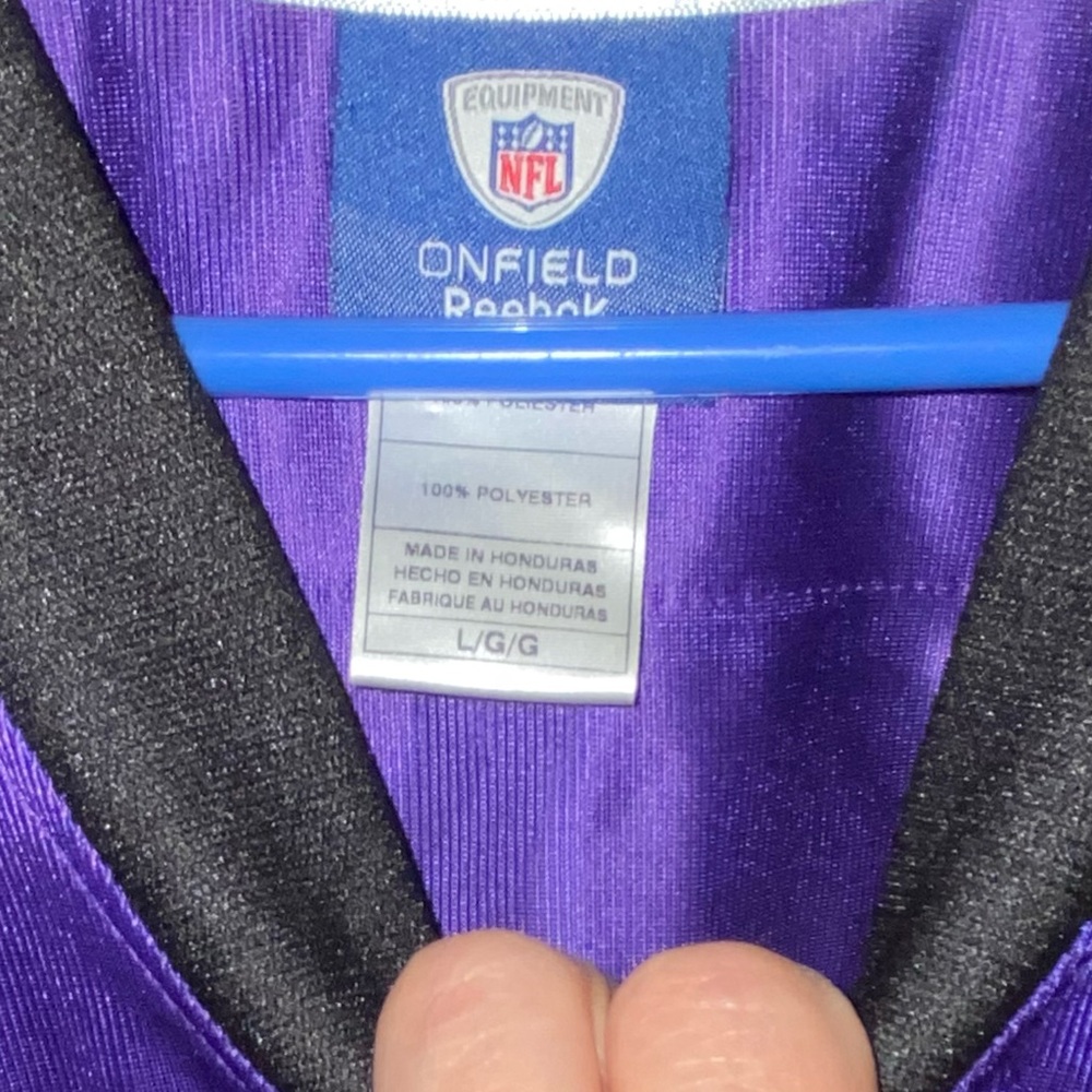 Reebok Purple and Black NFL Jersey - Picture 4 of 7